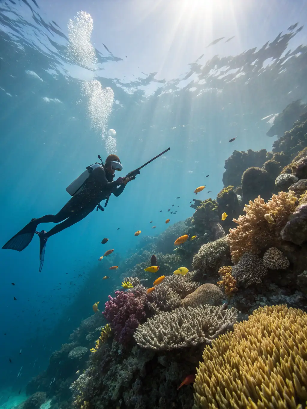 A diver carefully photographing a seahorse, highlighting the association's commitment to marine life documentation and conservation efforts.